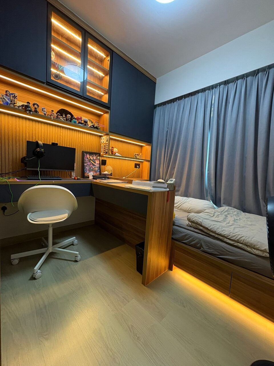 Sleep — platform bed and desk